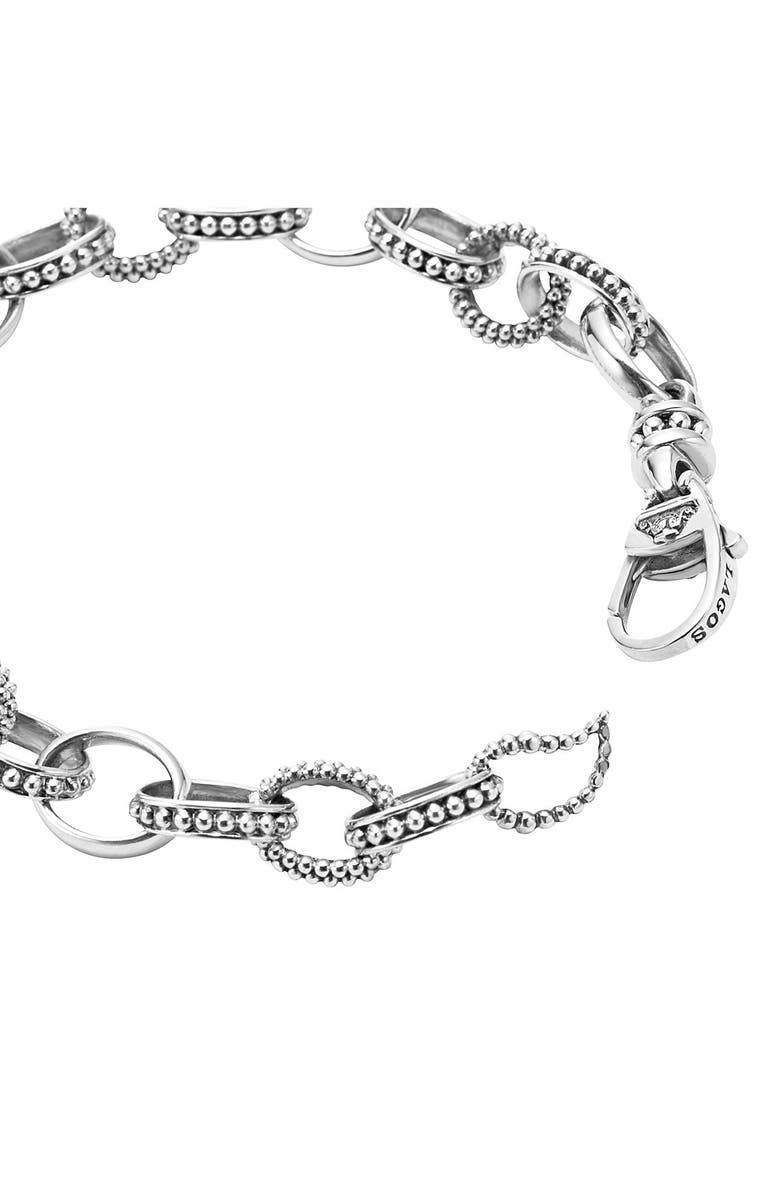 LAGOS Link Caviar Chain Bracelet, Alternate, color, Silver