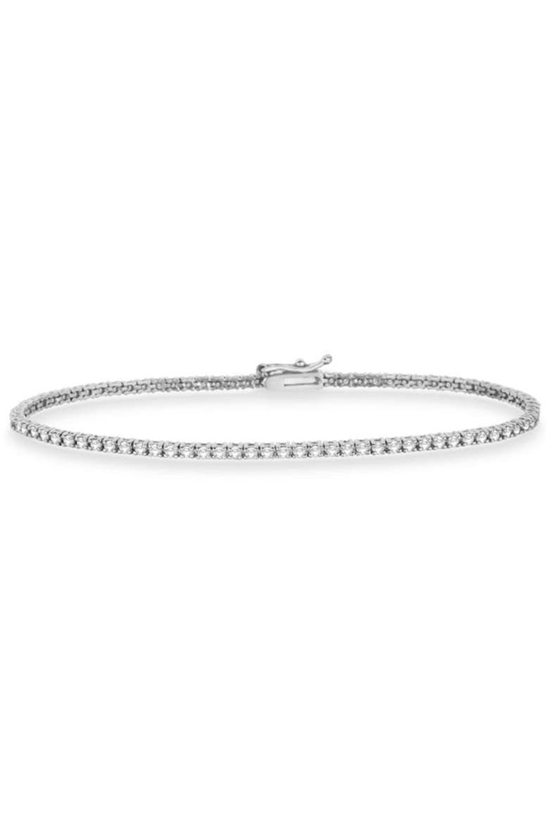 Eternity Lab Diamond Tennis Bracelet 14k, Main, color, White Gold