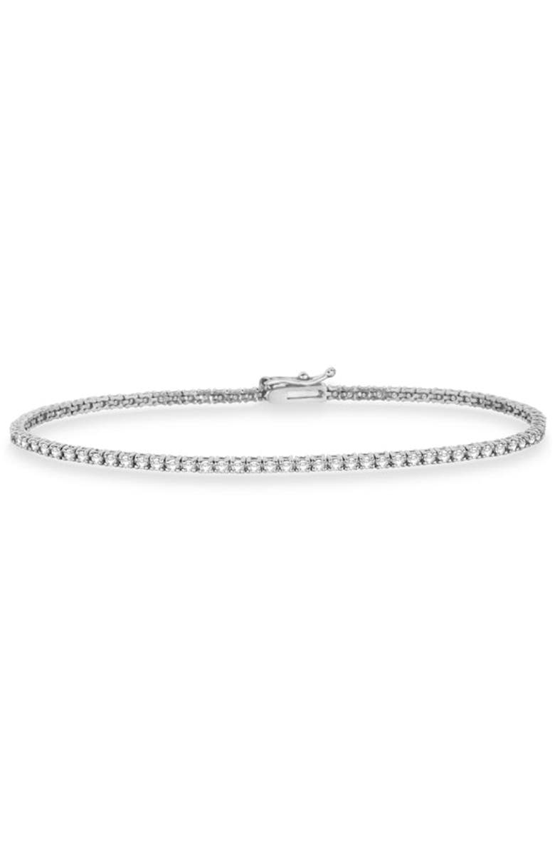 ALLUREZ Eternity Lab Diamond Tennis Bracelet 14k, Main, color, White Gold