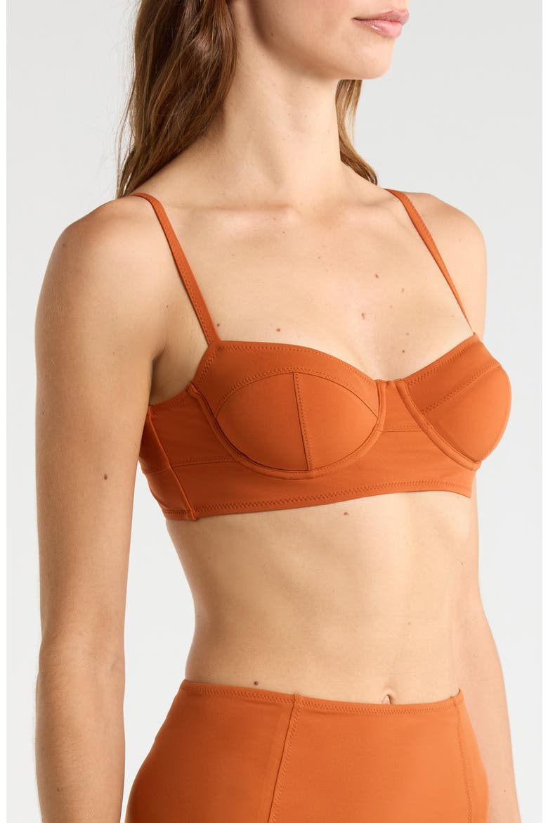 Zahara Bra Cup Bikini Top, Alternate, color, SIENNA