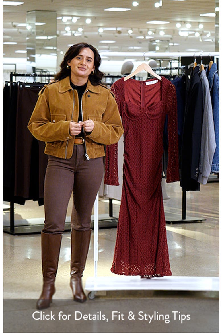 Tamia Long Sleeve Lace Midi Dress video