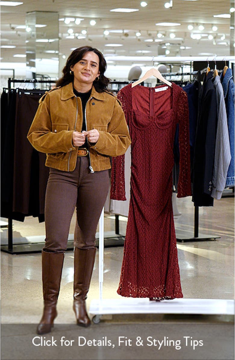 Tamia Long Sleeve Lace Midi Dress, sales video thumbnail