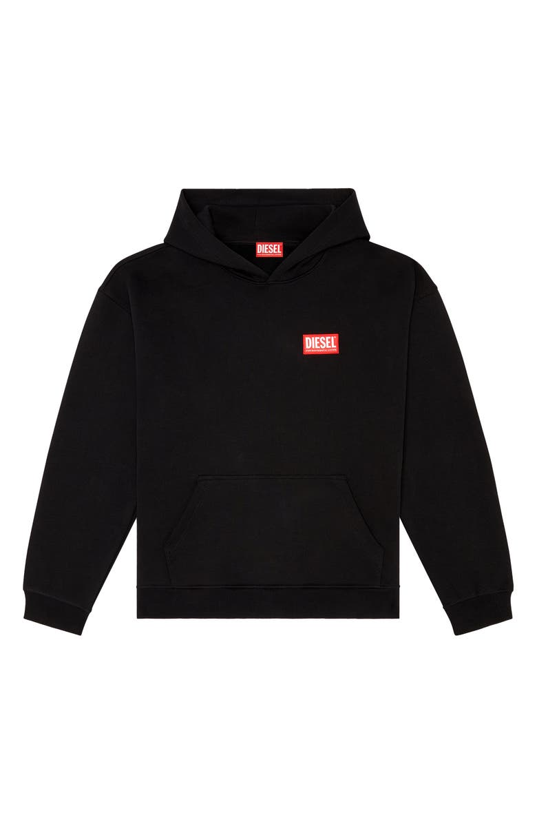 DIESEL<sup
®</sup
S-Boxt Oversize Hoodie, Alternate, color, Black