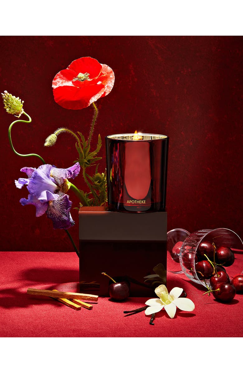 APOTHEKE Bitter Cherry Classic Scented Candle, Alternate, color, Dark Red