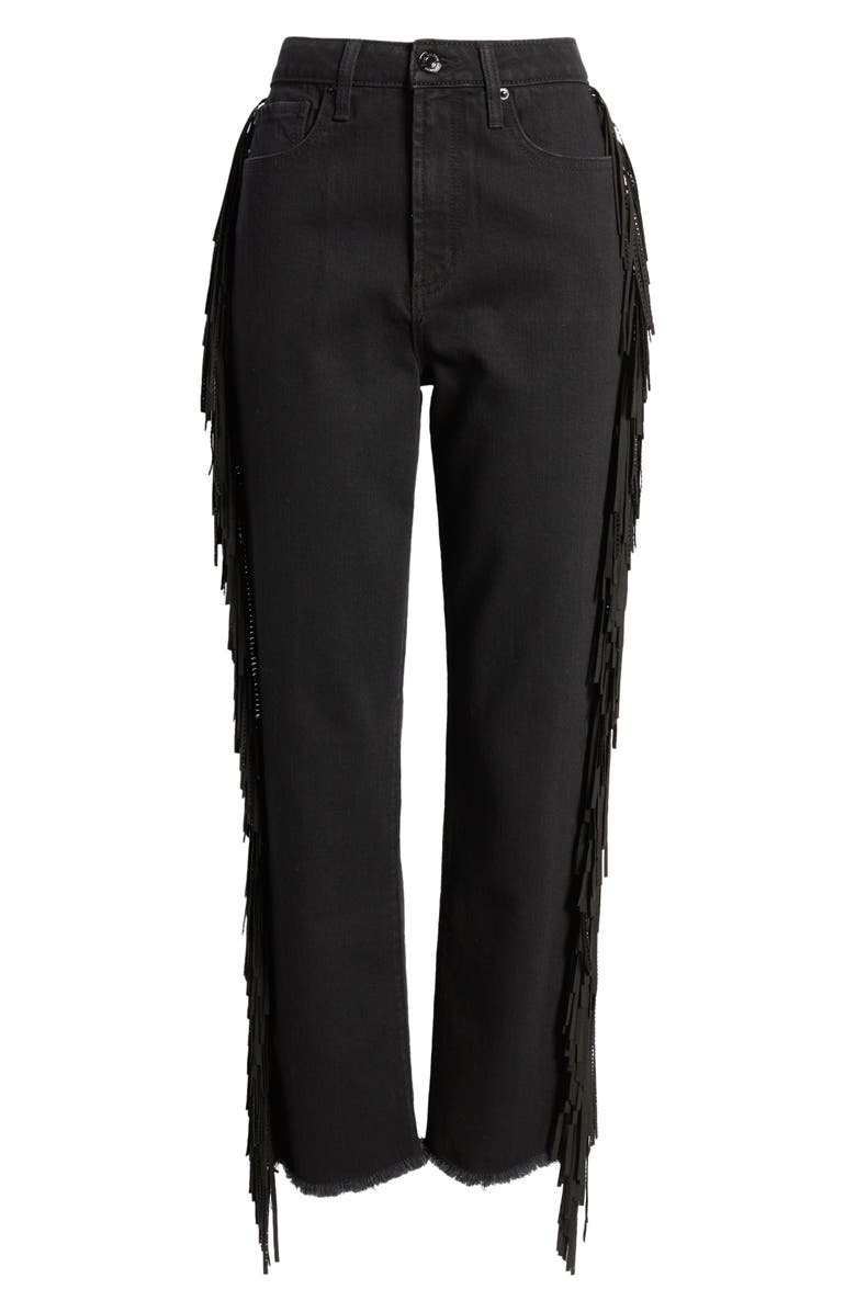 Juicy Couture Venice Fringe Straight Fit Jeans, Alternate, color, 