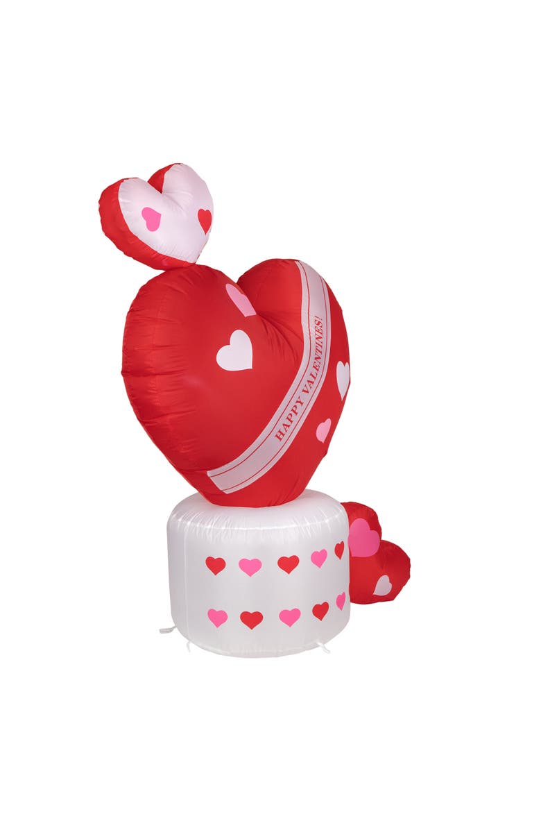 Northlight LED Lighted Inflatable Valentine's Day Rotating Heart Outdoor Decoration - 5', Alternate, color, Red