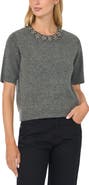 CeCe Embellish Collar Sweater