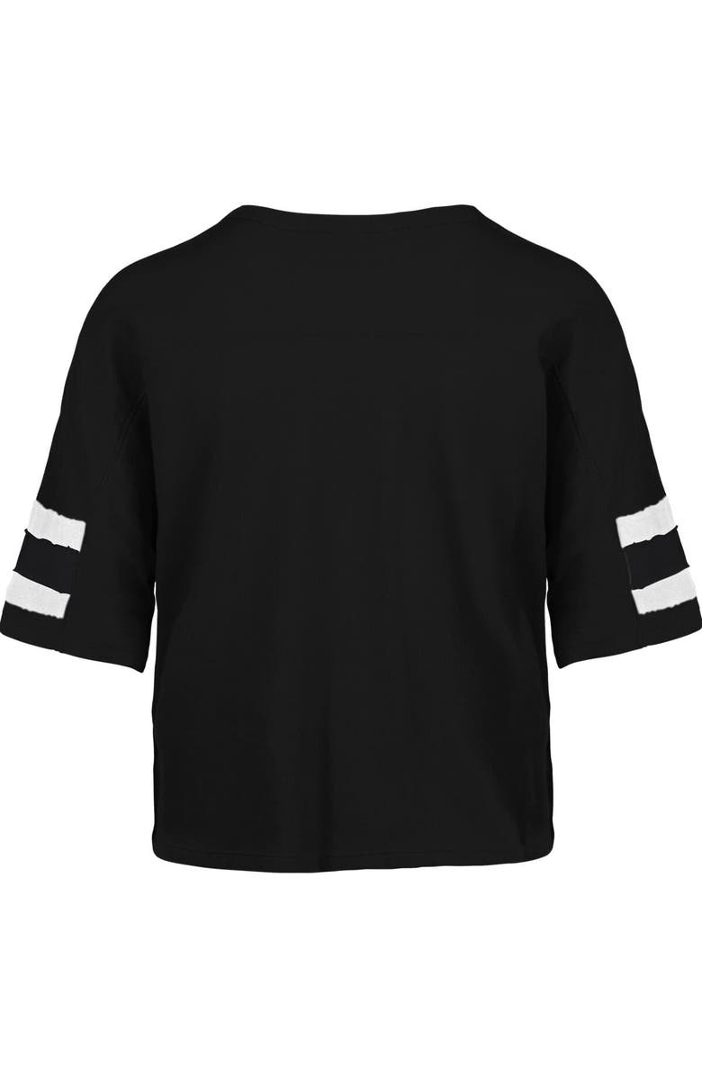 '47 Women's '47 Black San Francisco 49ers Premier Scout Cropped V-Neck T-Shirt, Alternate, color, 