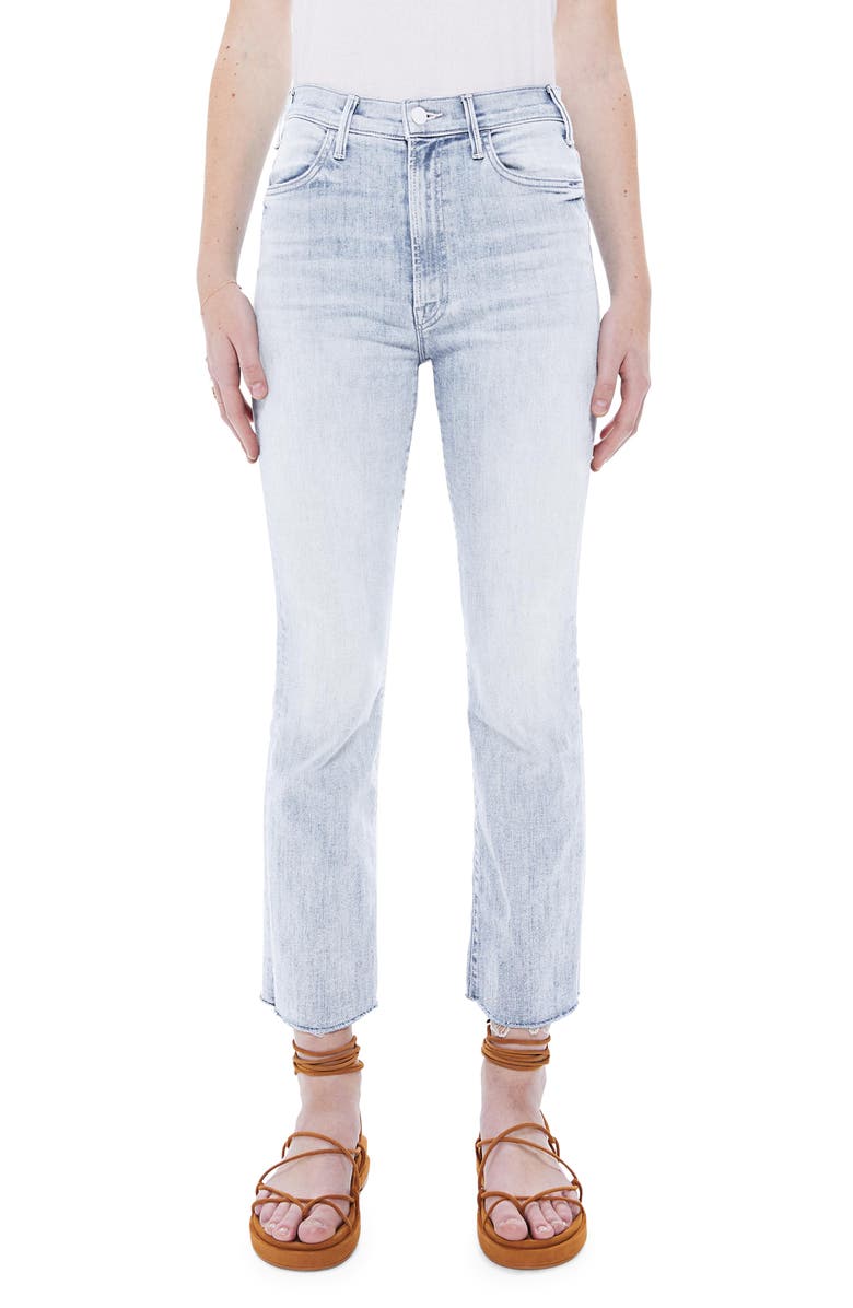 MOTHER The Hustler Frayed Ankle Jeans, Main, color, 