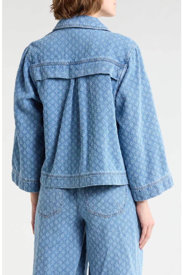 Picked Jacquard Denim Jacket, Alternate, color, LIGHT BLUE ARTISANAL