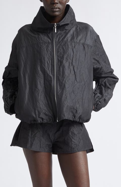 Sadie Steel Taffeta Windbreaker