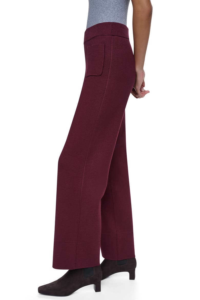 Front Pocket Sweater Pants, Alternate, color, CABERNET