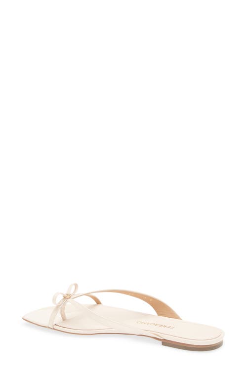 Ferragamo Women's Mini Bow Leather Flip-flops Sandal In Ballet