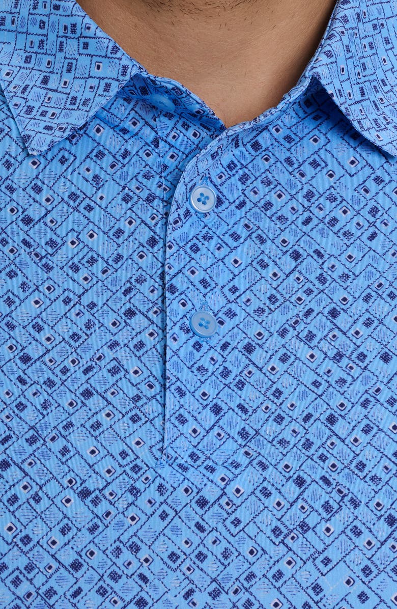 Robert Graham Sandzabar Geo Print Performance Golf Polo, Alternate, color, 