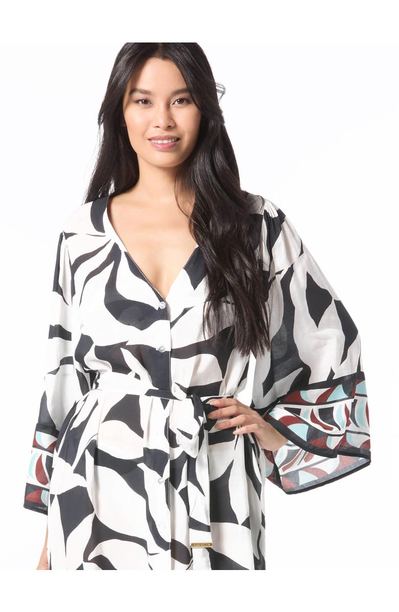 Vince Camuto Robe Cover Up, Main, color, Black/White