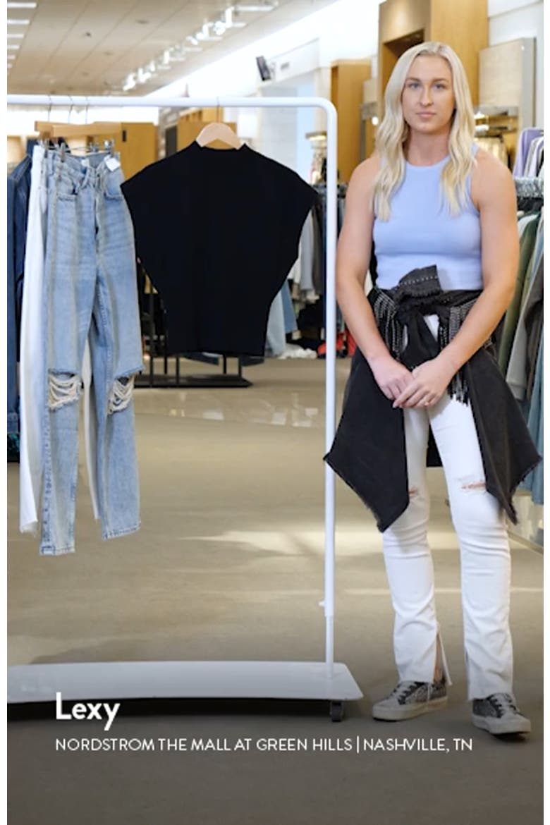 Mock Neck Rib Sweater video