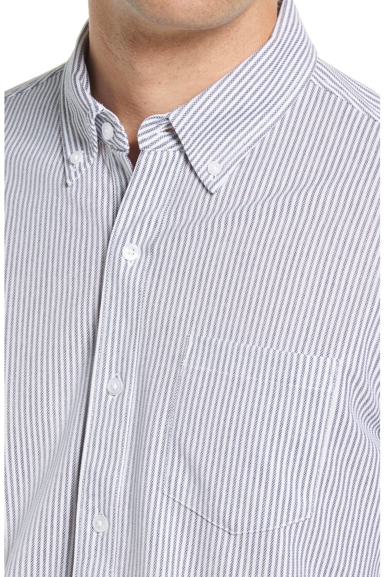 Slim Fit Button-Down Shirt, Alternate, color, CHELSEA STRIPE BLUE/ WHITE
