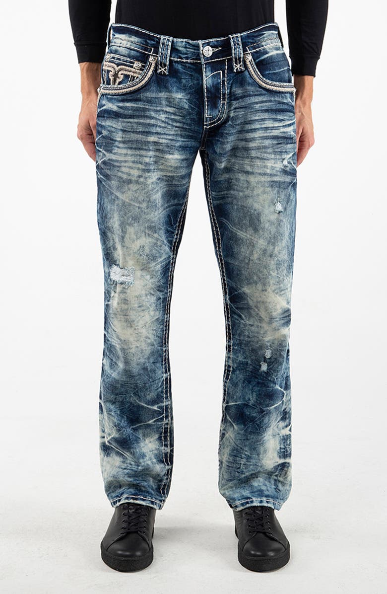 Rock Revival Straight Leg Jeans, Main, color, 