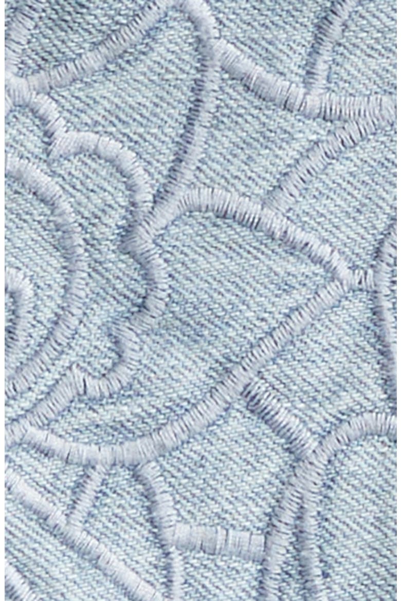 Chloe Eyelet Embroidered Denim Jacket, Alternate, color, ROCKSTAR BLUE
