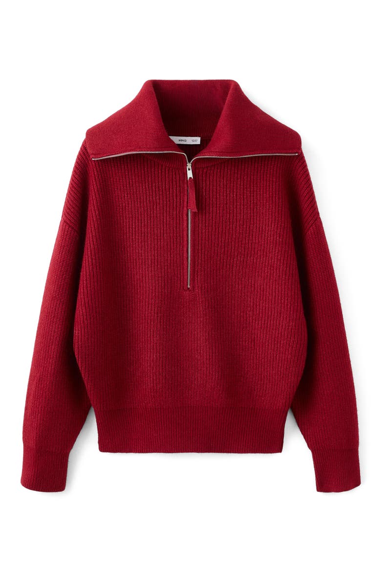 Rizin Rib Half Zip Sweater, Alternate, color, MAROON