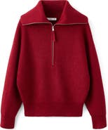 MANGO Rizin Rib Half Zip Sweater