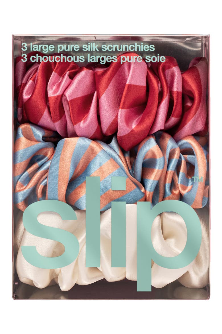 Midsummer 3-Pack Large Silk Scrunchies Set, Alternate, color, MIDSUMMER
