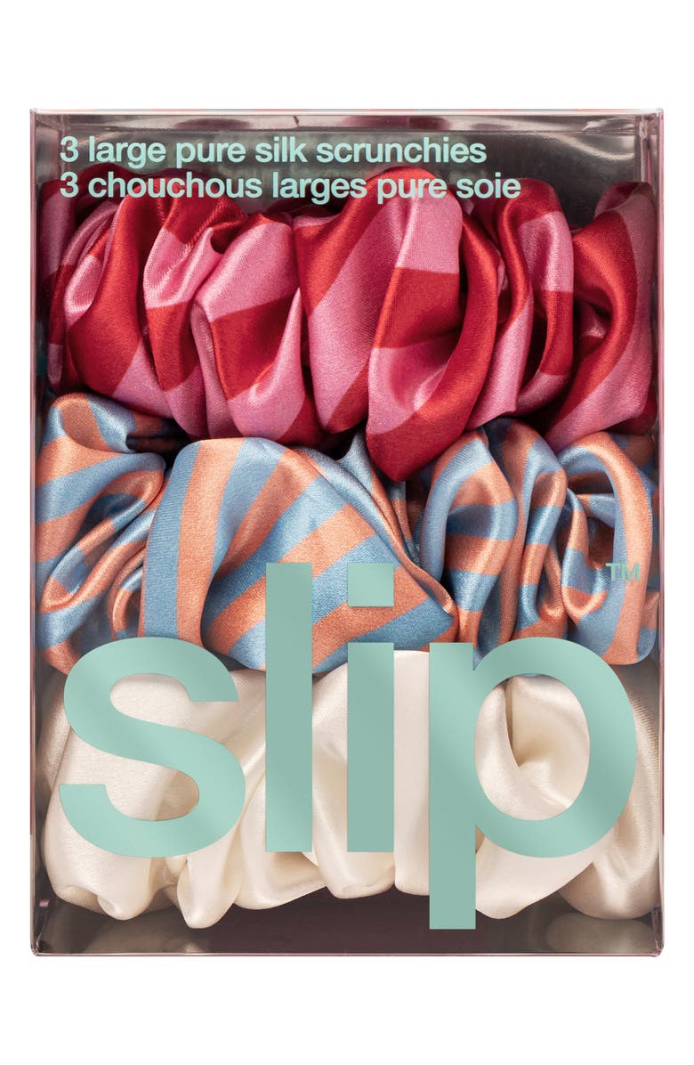 slip Midsummer 3-Pack Large Silk Scrunchies Set, Alternate, color, 