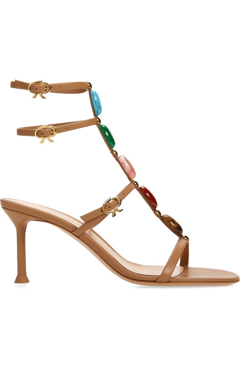 Gianvito Rossi Shanti Beaded Gladiator Sandal, Alternate, color,