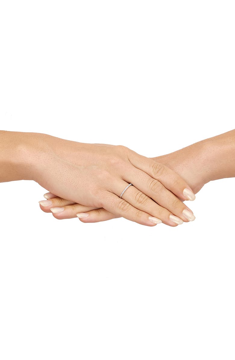 Frankie & Zoe 10K White Gold Diamond Band Ring, Alternate, color, White Gold