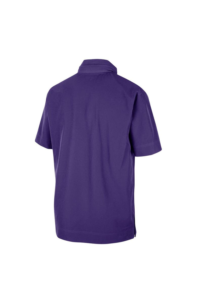 Nike Men's Nike Purple LSU Tigers Coaches Half-Zip Short Sleeve Jacket, Alternate, color, 
