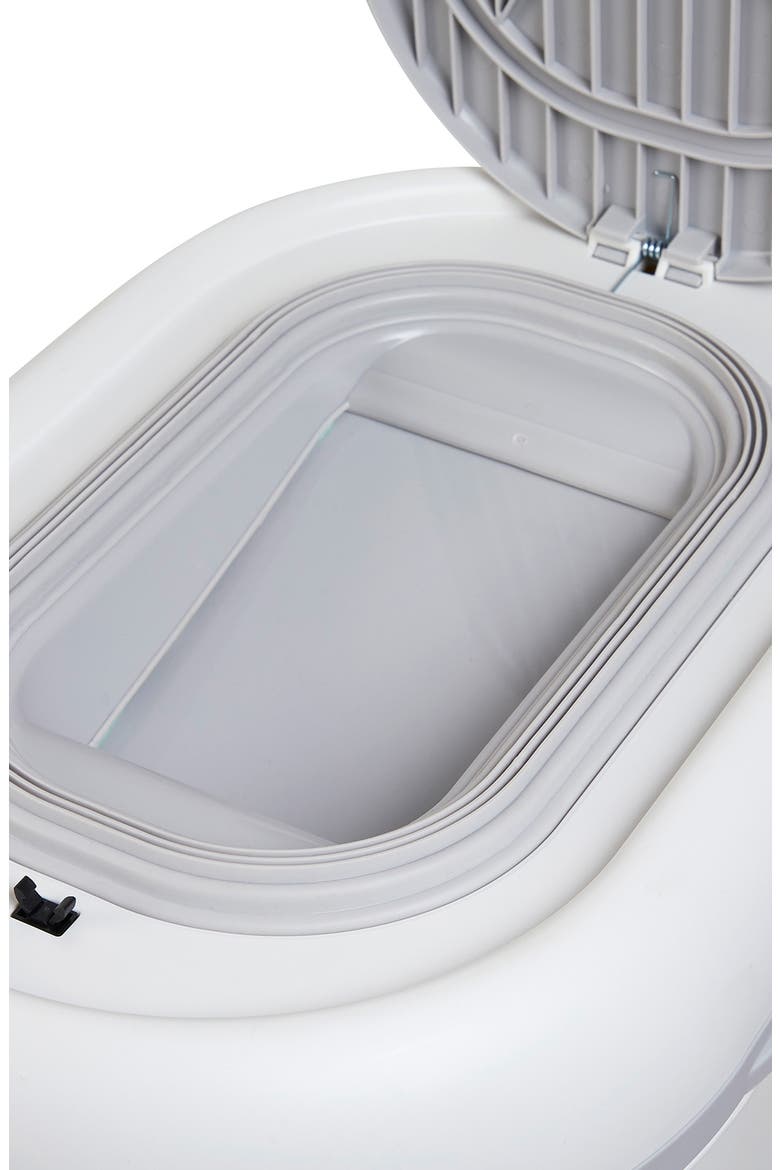 Diaper Disposal Bin, Alternate, color, WHITE/ GREY