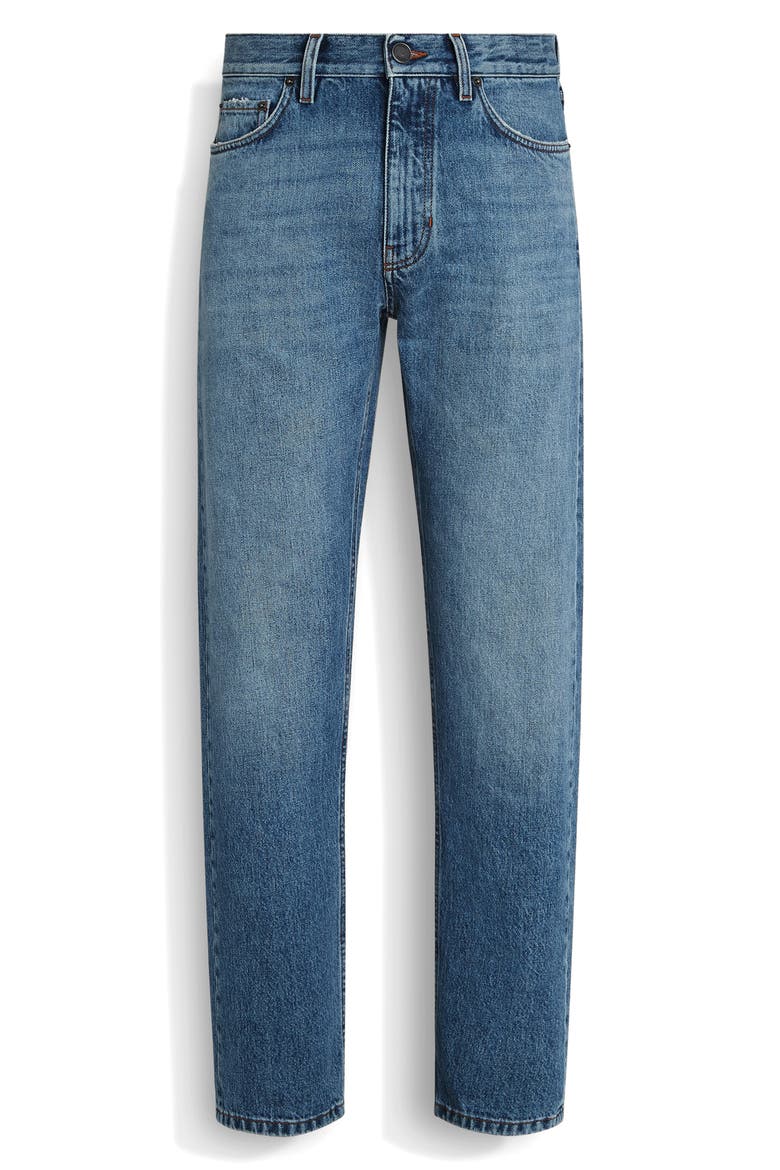 Roccia City Fit Stonewashed Jeans, Main, color, NAVY SOLID