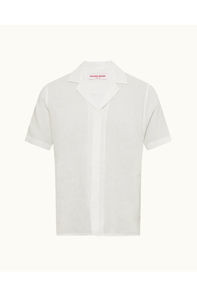 Maitan Lino Relaxed Fit Capri Collar Italian Linen Shirt, Alternate, color, White