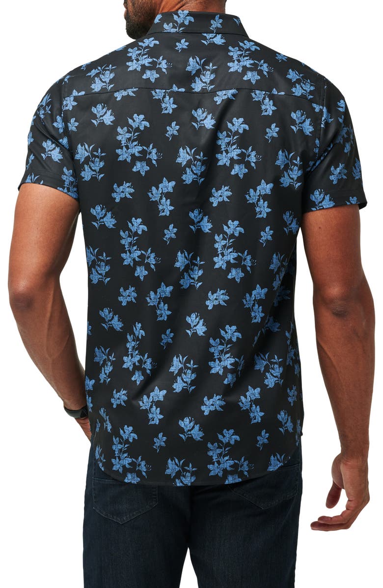 TravisMathew Mist On the Lake Short Sleeve Button-Up Shirt, Alternate, color,