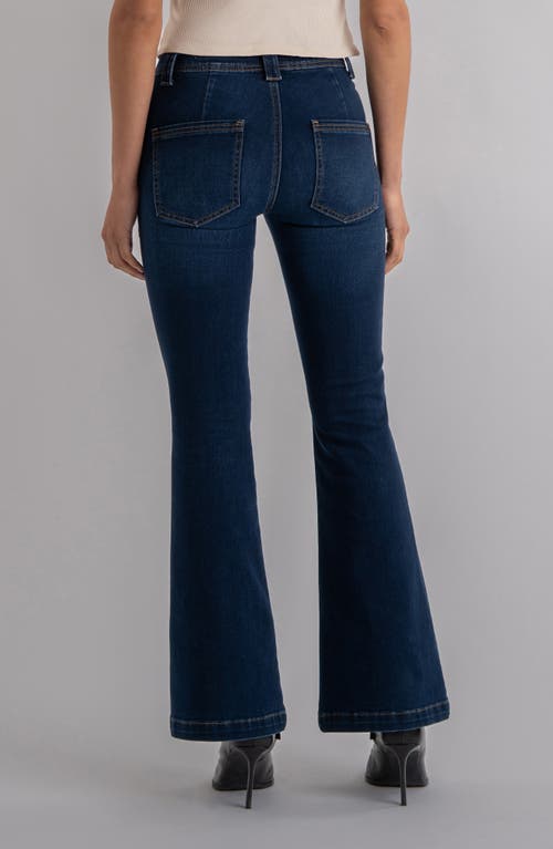 Kut From The Kloth Ana Seamed High Waist Flare Jeans In Blue