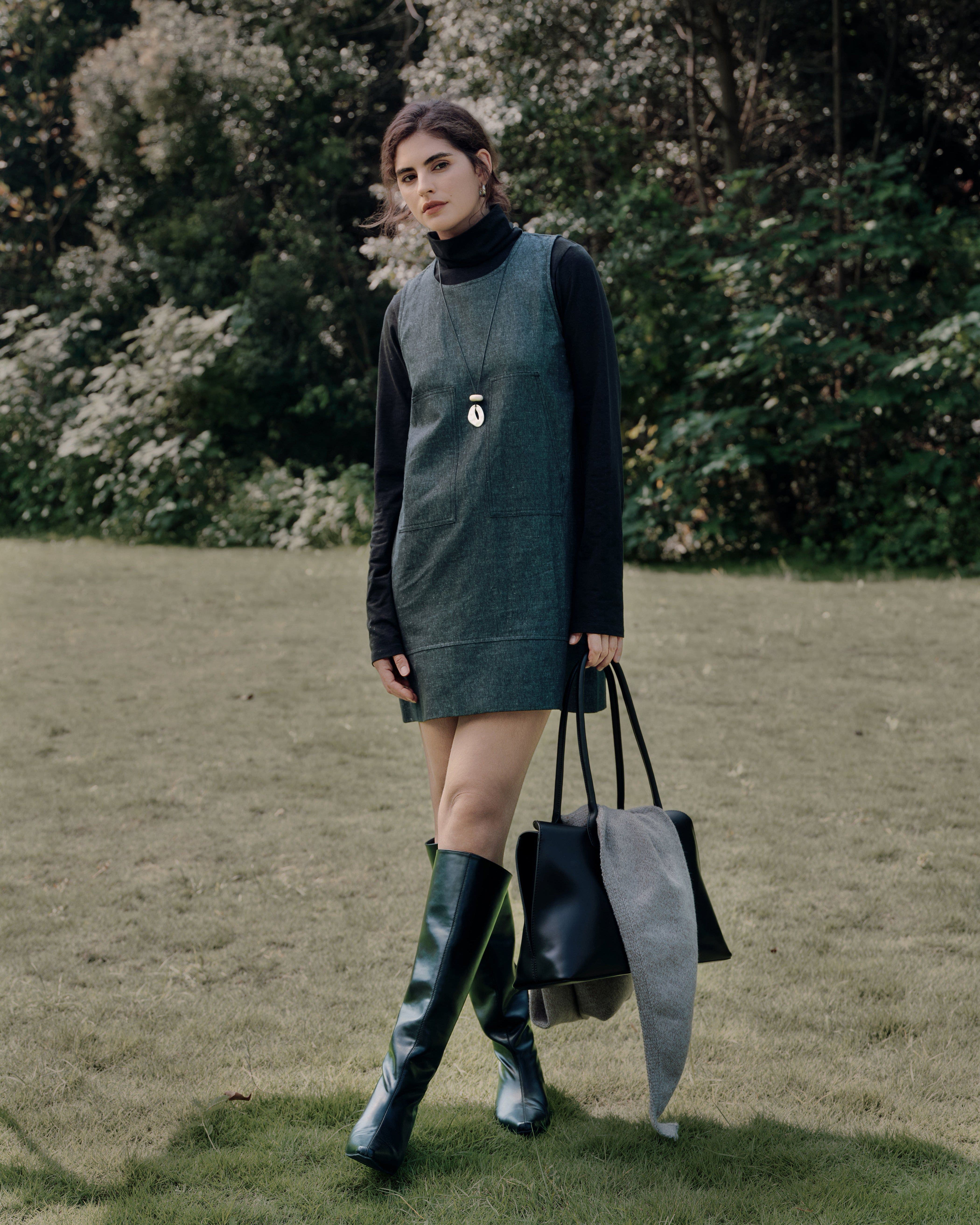 Denim Atelier Shift Dress - image 2