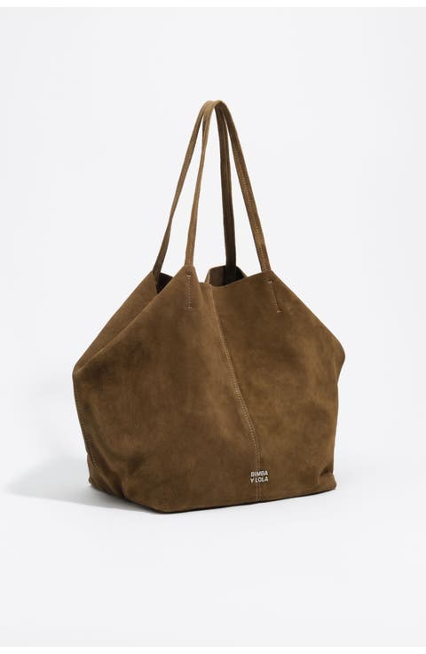 Large Suede Shopper Bag