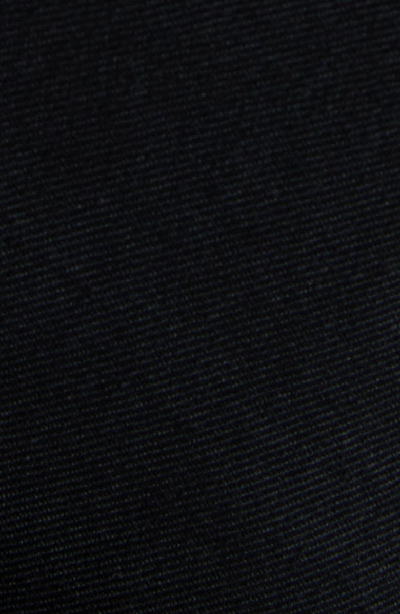 McQueen Asymmetric Denim Minidress, Alternate, color, Black