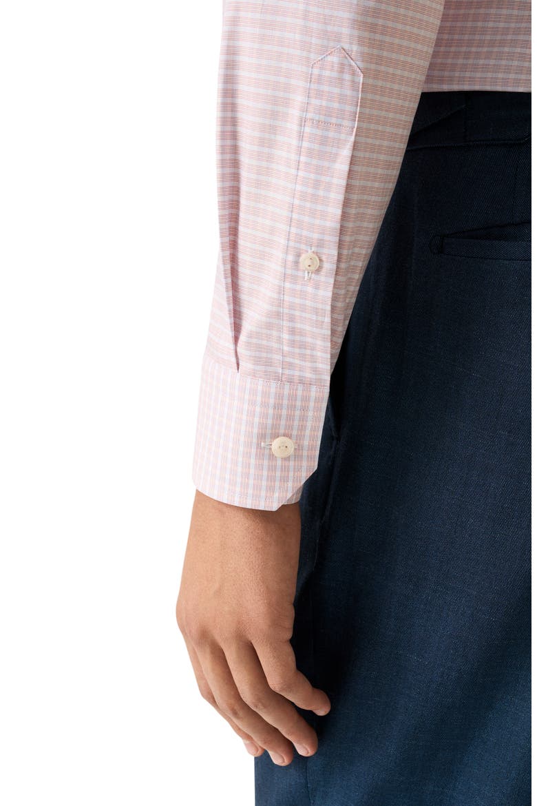 Contemporary Fit Check Fine Cotton Twill Dress Shirt, Alternate, color, MEDIUM ORANGE