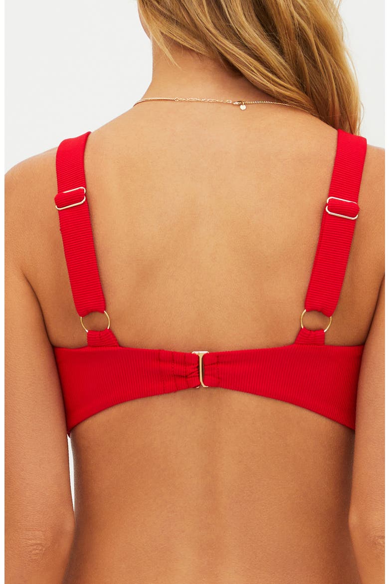 Sophia Sweetheart Neck Bikini Top, Alternate, color, RED