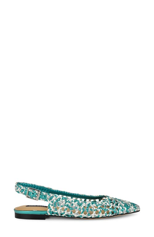 Nine West Women's Soel Pointy Toe Slingback Dress Flats In Medium Green 310