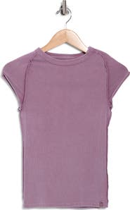 Free People Ever Had Cap Sleeve Cotton T-Shirt