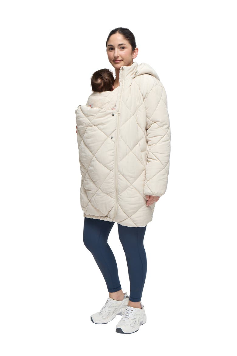 Longline Puffer with Insert, Alternate, color, Stone