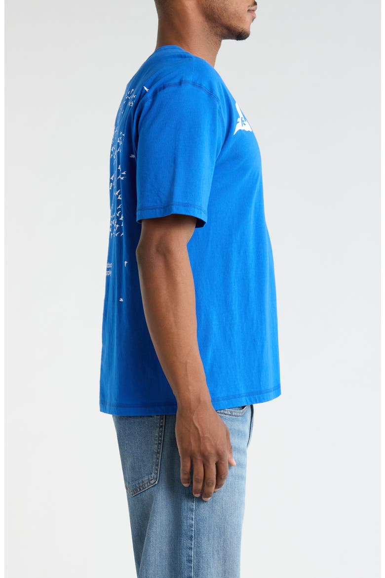 Birds Graphic Cotton T-Shirt, Alternate, color, COBALT