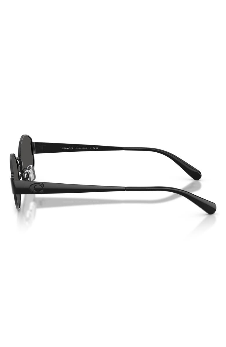 COACH 57mm Irregular Sunglasses, Alternate, color, Shiny Black / Grey Solid