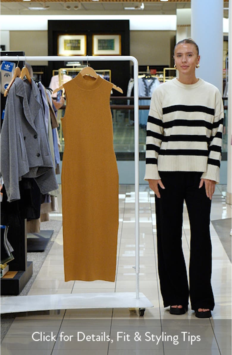 Metallic Mock Neck Body-Con Midi Dress, sales video thumbnail