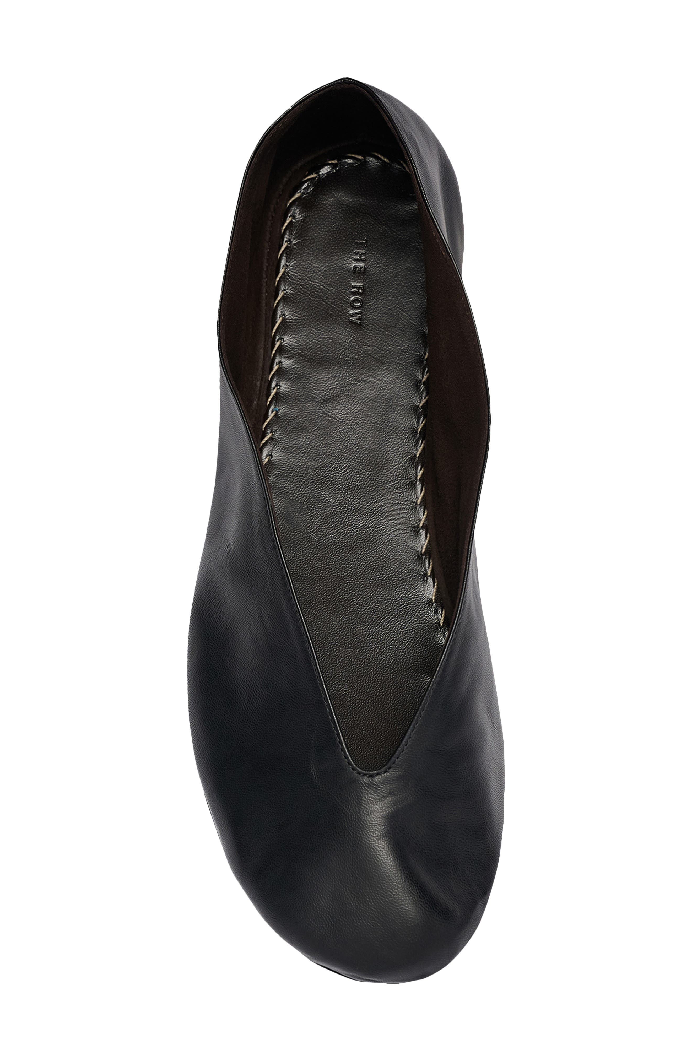 The Row Fay II Ballerina Flat, Alternate, color, Black