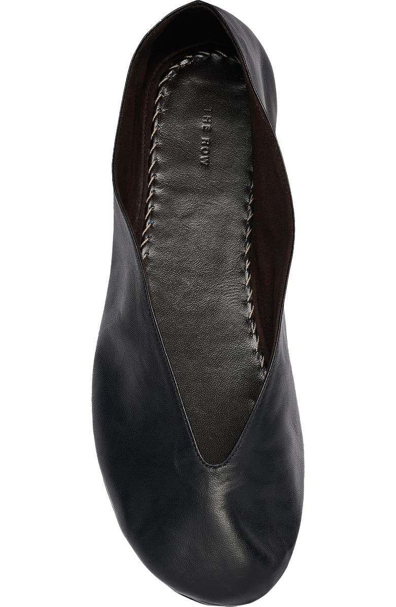 The Row Fay II Ballerina Flat, Alternate, color, Black