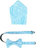 Trafalgar Sobee Paisley Silk Bow Tie & Pocket Square Set