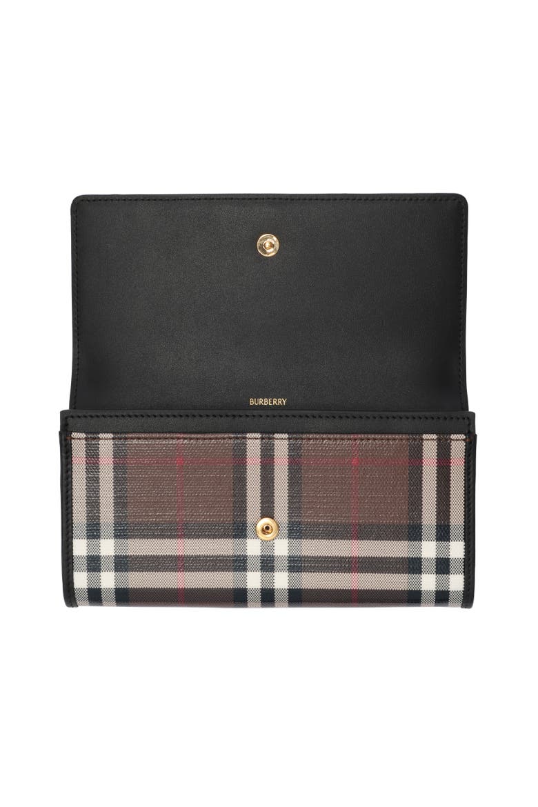 Check Continental Wallet, Alternate, color, Chocolate brown